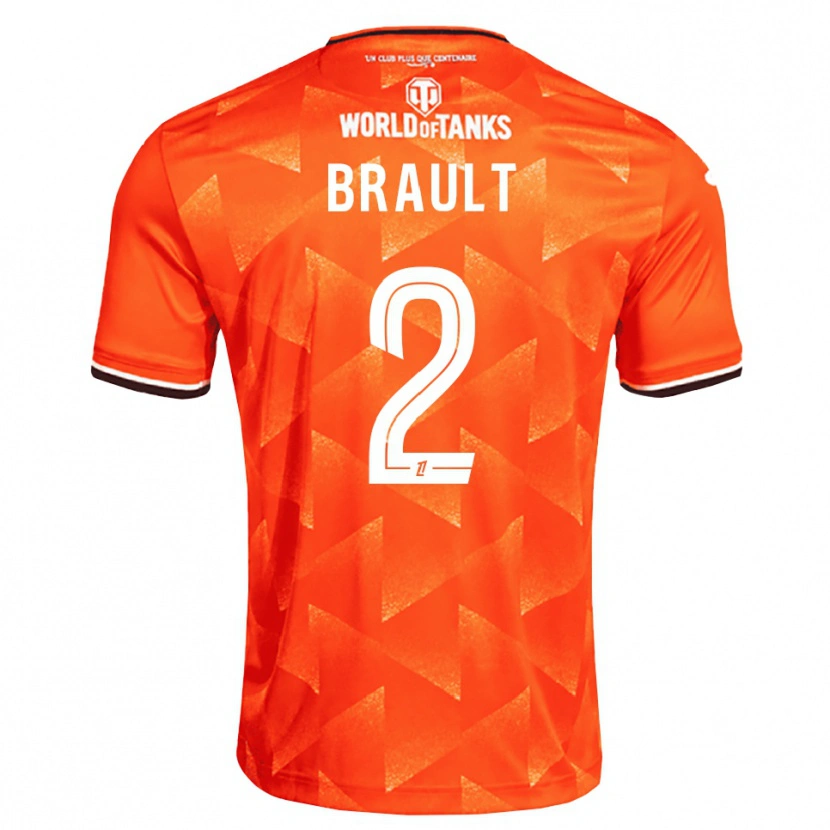 Danxen Criança Camisola Matis Brault #2 Laranja Branco Preto Principal 2026/27 Camisa