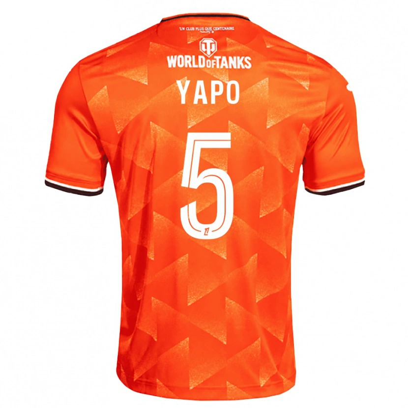 Danxen Criança Camisola Ezekiel Yapo #5 Laranja Branco Preto Principal 2026/27 Camisa