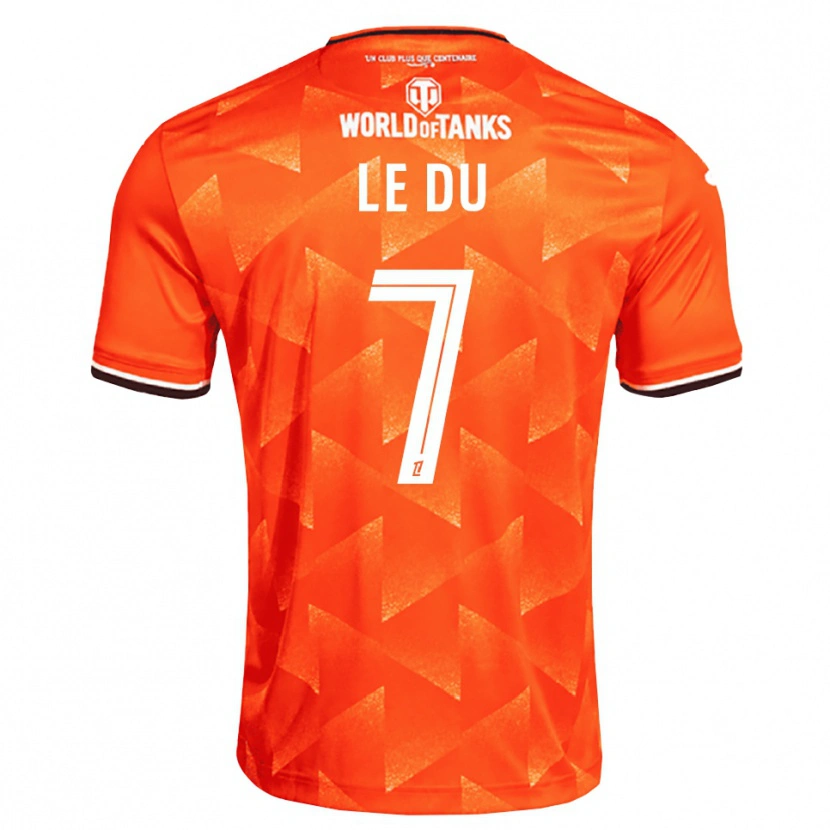 Danxen Criança Camisola Océane Le Du #7 Laranja Branco Preto Principal 2026/27 Camisa