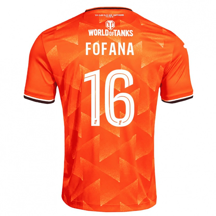 Danxen Criança Camisola Bahliseny Fofana #16 Laranja Branco Preto Principal 2026/27 Camisa