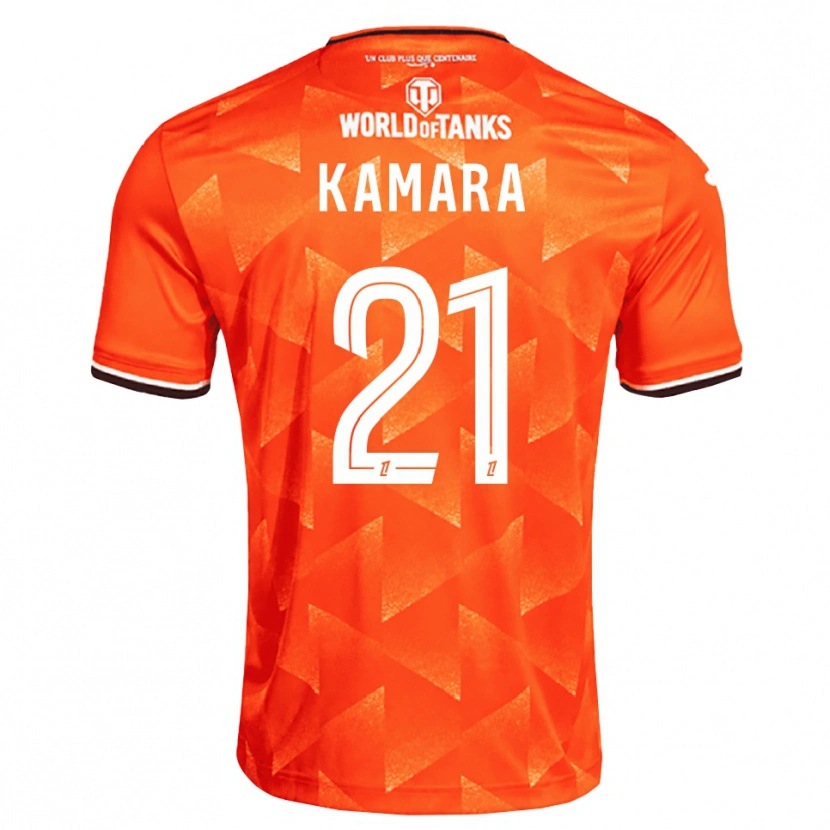 Danxen Criança Camisola Bingourou Kamara #21 Laranja Branco Preto Principal 2026/27 Camisa