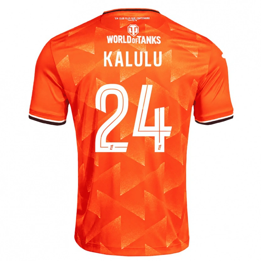 Danxen Criança Camisola Gédéon Kalulu #24 Laranja Branco Preto Principal 2026/27 Camisa