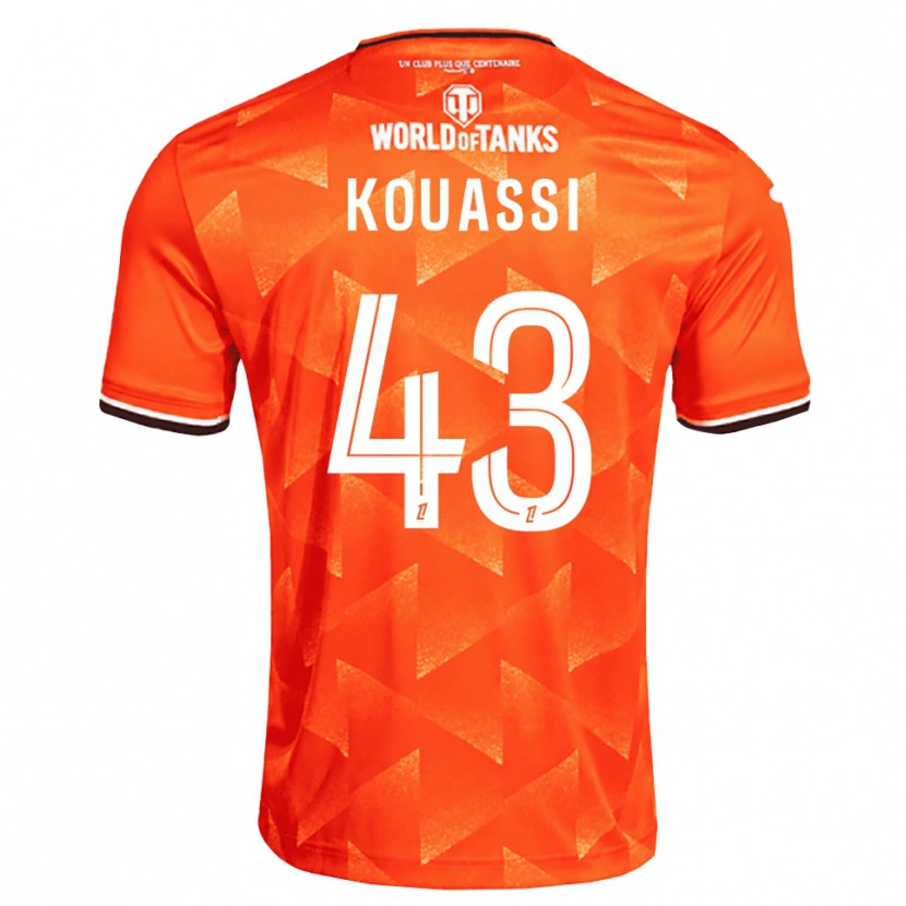 Danxen Criança Camisola Arsène Kouassi #43 Laranja Branco Preto Principal 2026/27 Camisa