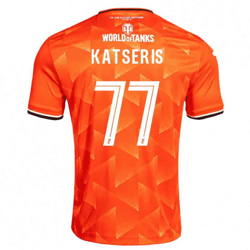 Danxen Criança Camisola Panos Katseris #77 Laranja Branco Preto Principal 2026/27 Camisa