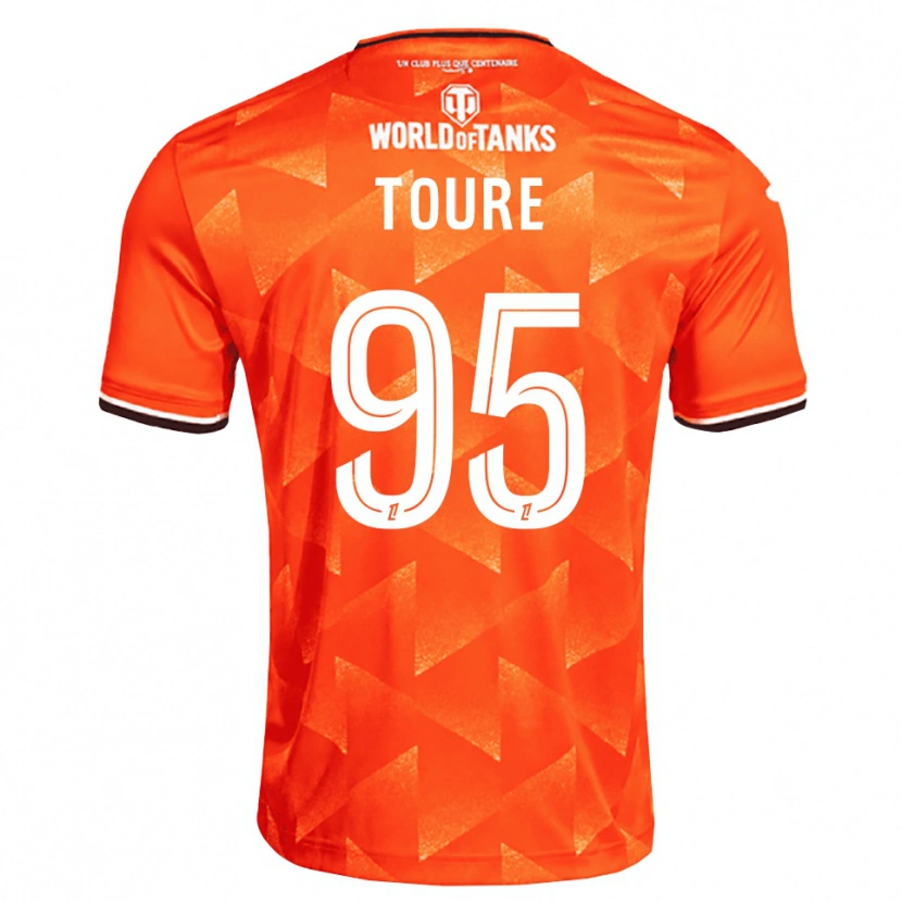 Danxen Criança Camisola Isaak Touré #95 Laranja Branco Preto Principal 2026/27 Camisa