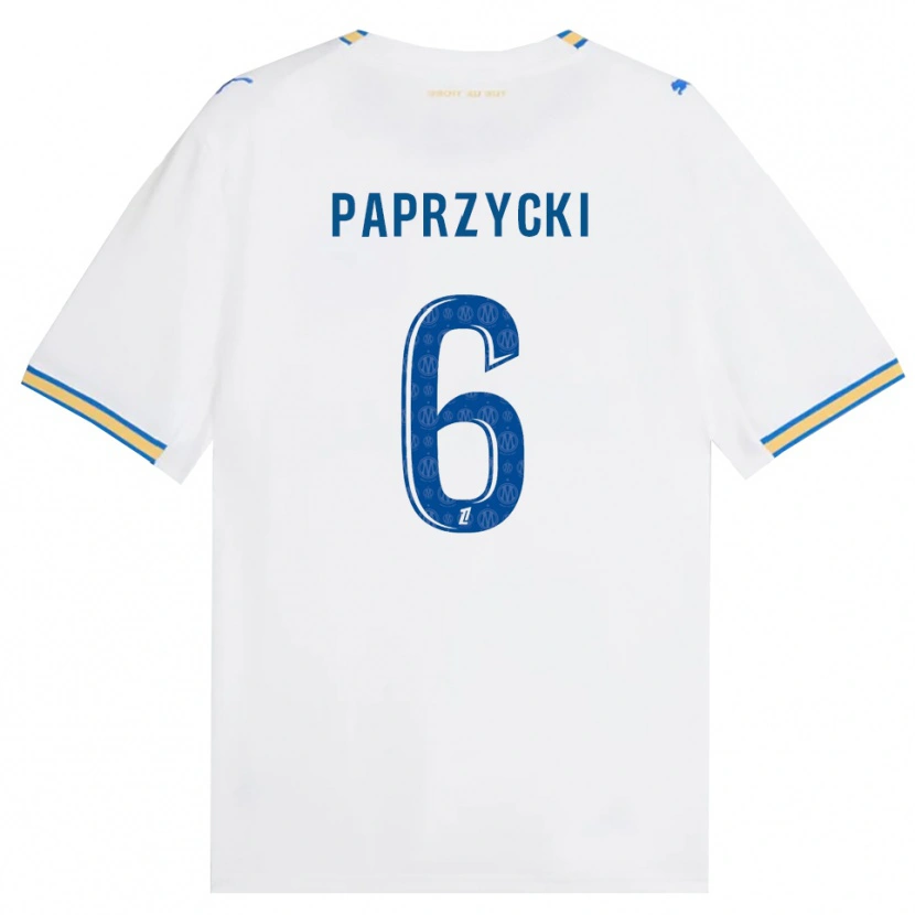 Danxen Criança Camisola Aurore Paprzycki #6 Azul Dodger Branco Principal 2026/27 Camisa