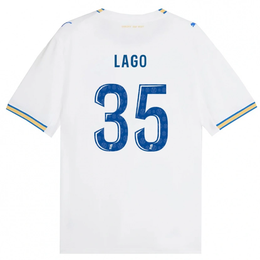 Danxen Criança Camisola Ange Lago #35 Azul Dodger Branco Principal 2026/27 Camisa