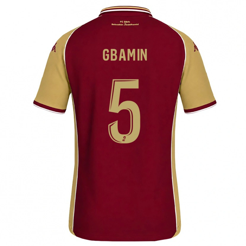 Danxen Criança Camisola Jean-Philippe Gbamin #5 Dourado Vermelho Escuro Principal 2026/27 Camisa