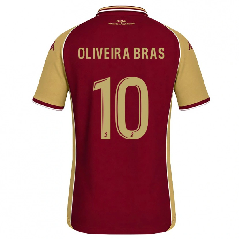 Danxen Criança Camisola Luisa Oliveira Bras #10 Dourado Vermelho Escuro Principal 2026/27 Camisa