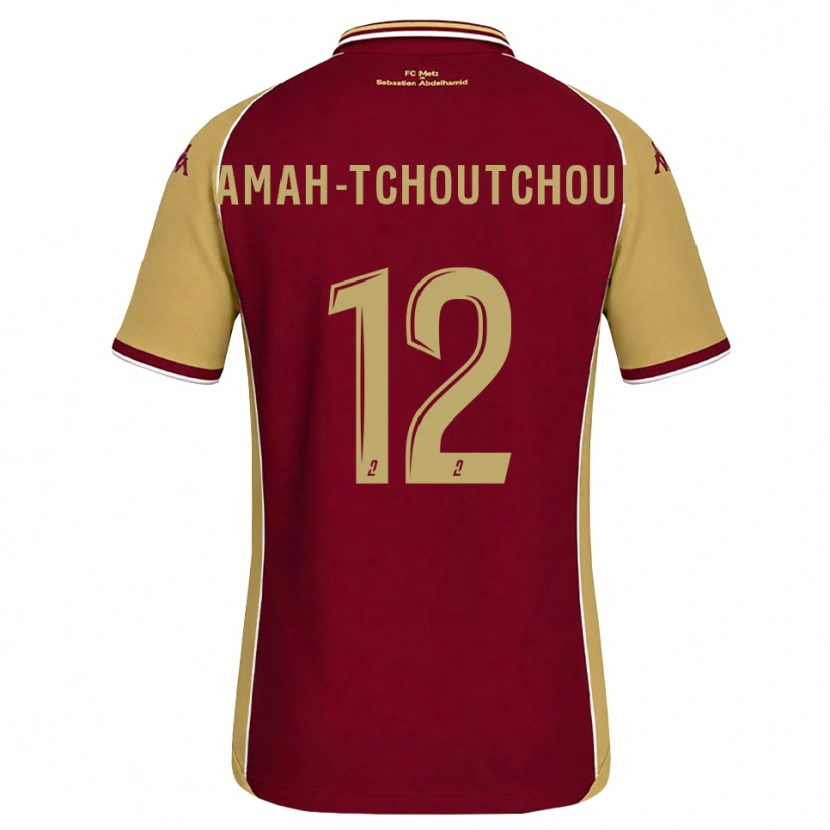 Danxen Criança Camisola Marco Amah-Tchoutchoui #12 Dourado Vermelho Escuro Principal 2026/27 Camisa
