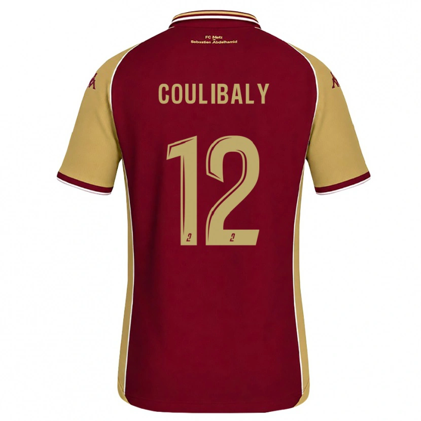 Danxen Criança Camisola Kady Coulibaly #12 Dourado Vermelho Escuro Principal 2026/27 Camisa