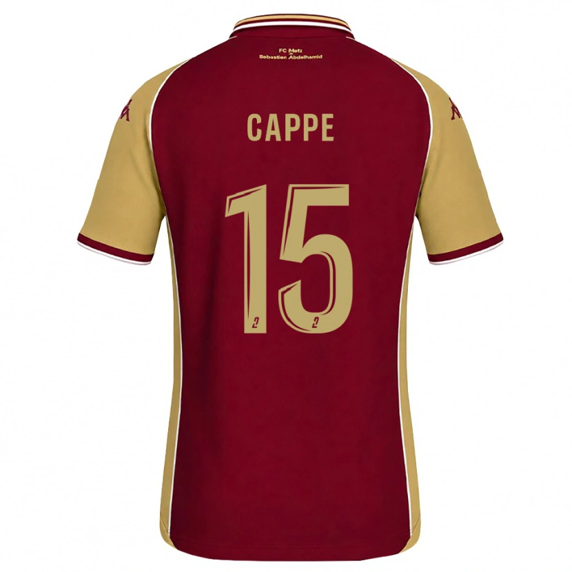 Danxen Criança Camisola Djibril Cappe #15 Dourado Vermelho Escuro Principal 2026/27 Camisa