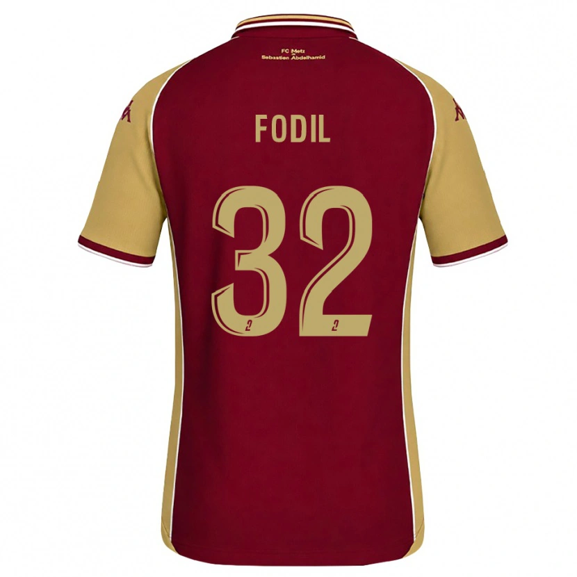 Danxen Criança Camisola Maria Fodil #32 Dourado Vermelho Escuro Principal 2026/27 Camisa