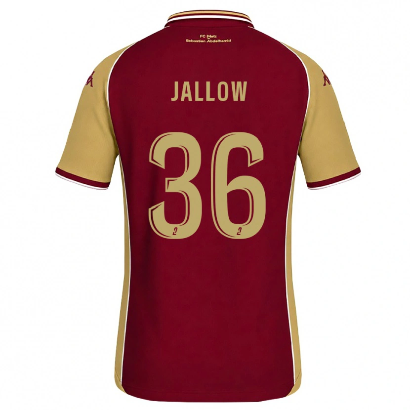 Danxen Criança Camisola Ablie Jallow #36 Dourado Vermelho Escuro Principal 2026/27 Camisa
