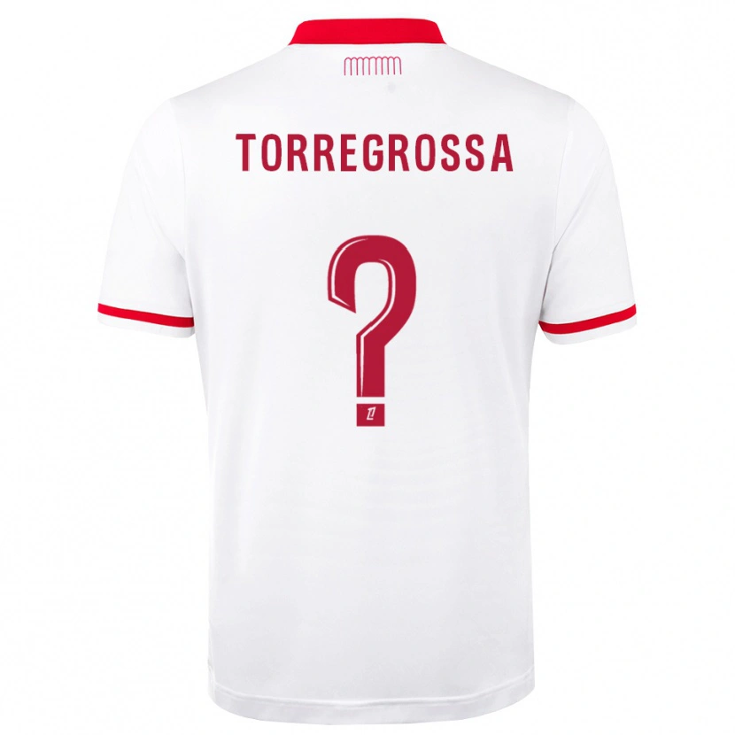 Danxen Criança Camisola Hugo Torregrossa #0 Vermelho Branco Principal 2026/27 Camisa