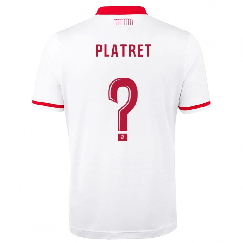 Danxen Criança Camisola Aurélien Platret #0 Vermelho Branco Principal 2026/27 Camisa