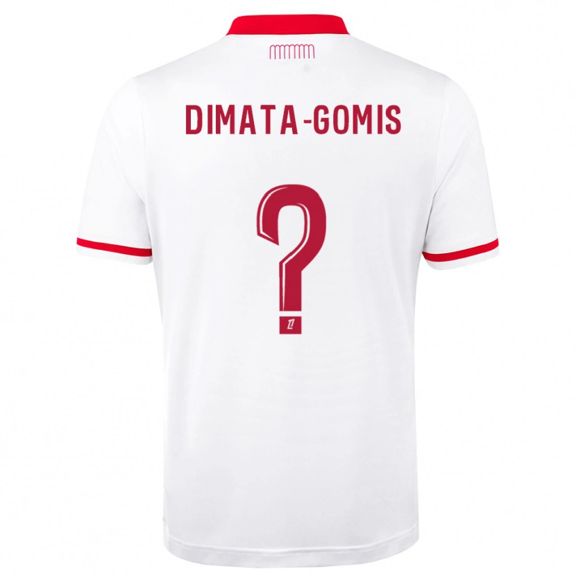 Danxen Criança Camisola Kamron Dimata-Gomis #0 Vermelho Branco Principal 2026/27 Camisa