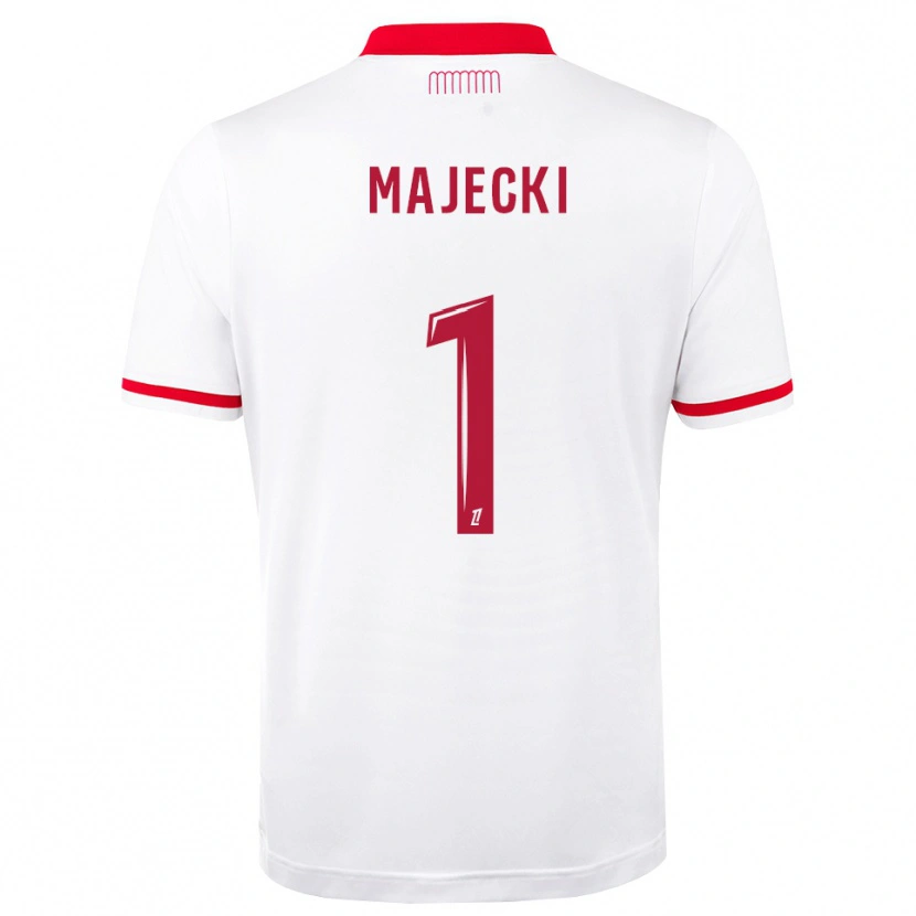 Danxen Criança Camisola Radoslaw Majecki #1 Vermelho Branco Principal 2026/27 Camisa