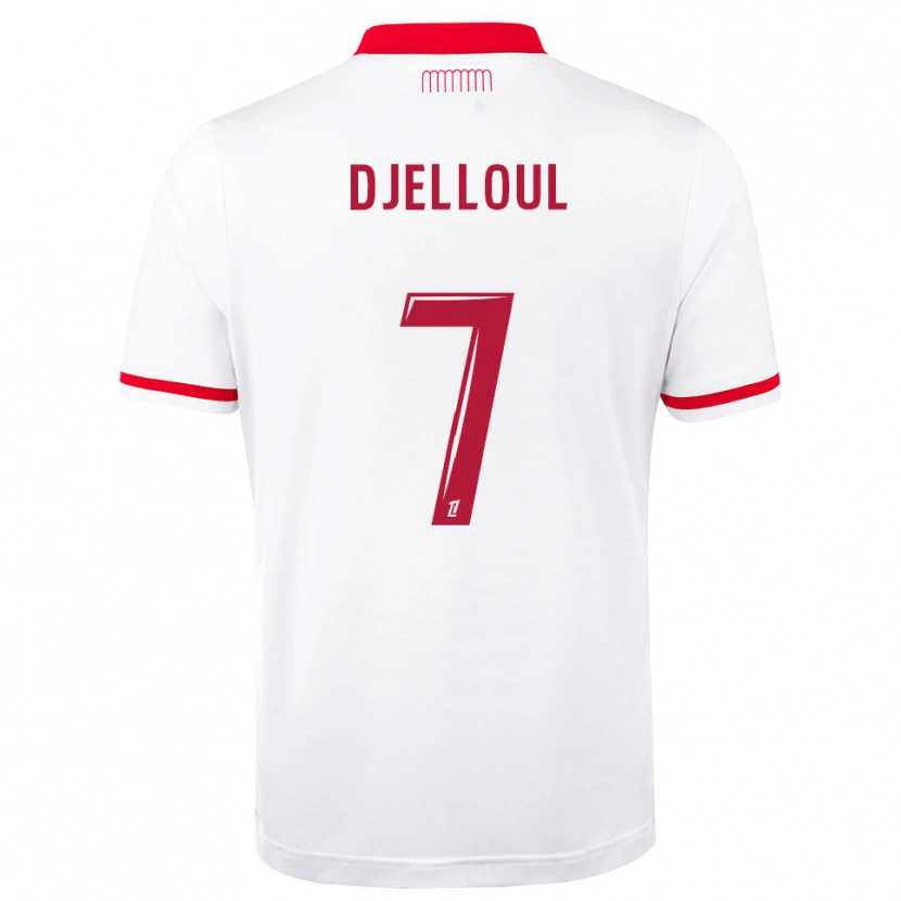 Danxen Criança Camisola Jassim Djelloul #7 Vermelho Branco Principal 2026/27 Camisa