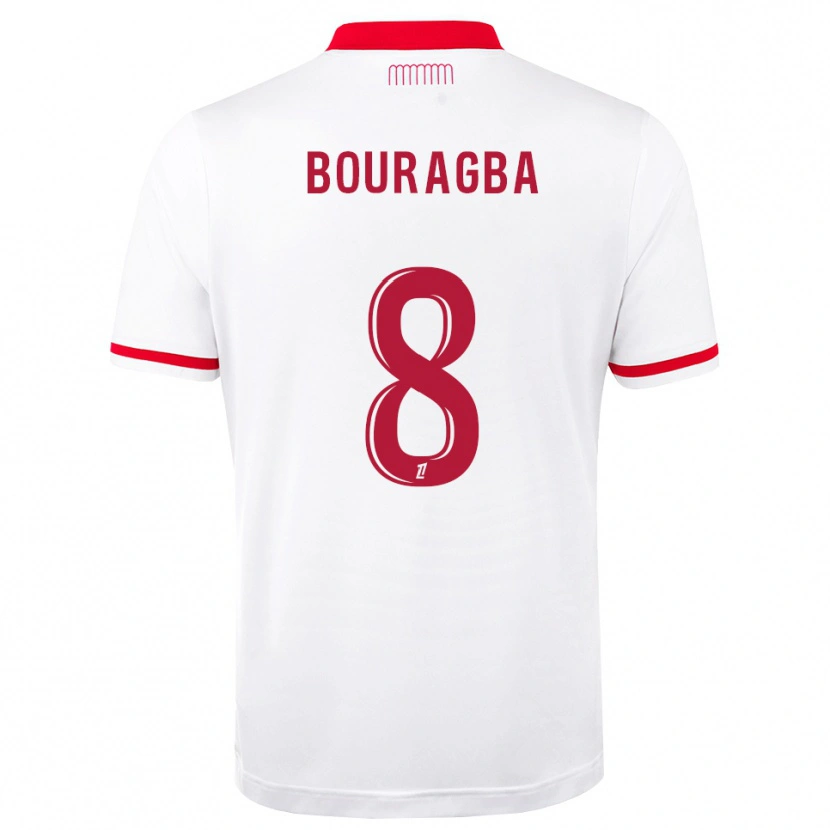 Danxen Criança Camisola Ouanis Bouragba #8 Vermelho Branco Principal 2026/27 Camisa