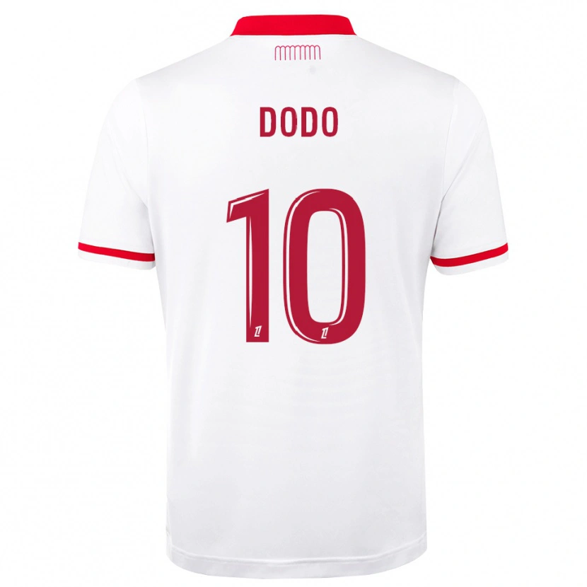 Danxen Criança Camisola Yannick Dodo #10 Vermelho Branco Principal 2026/27 Camisa