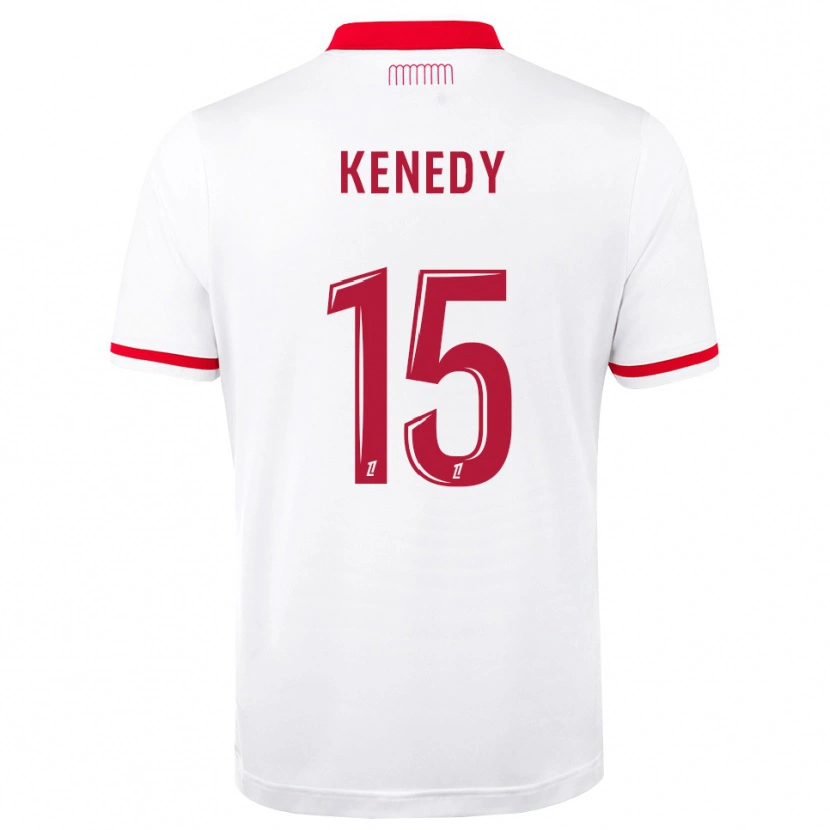 Danxen Criança Camisola Kenedy #15 Vermelho Branco Principal 2026/27 Camisa