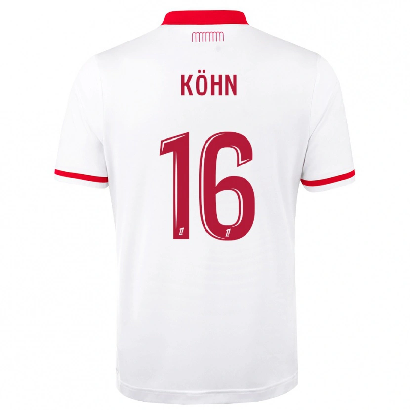 Danxen Criança Camisola Philipp Köhn #16 Vermelho Branco Principal 2026/27 Camisa