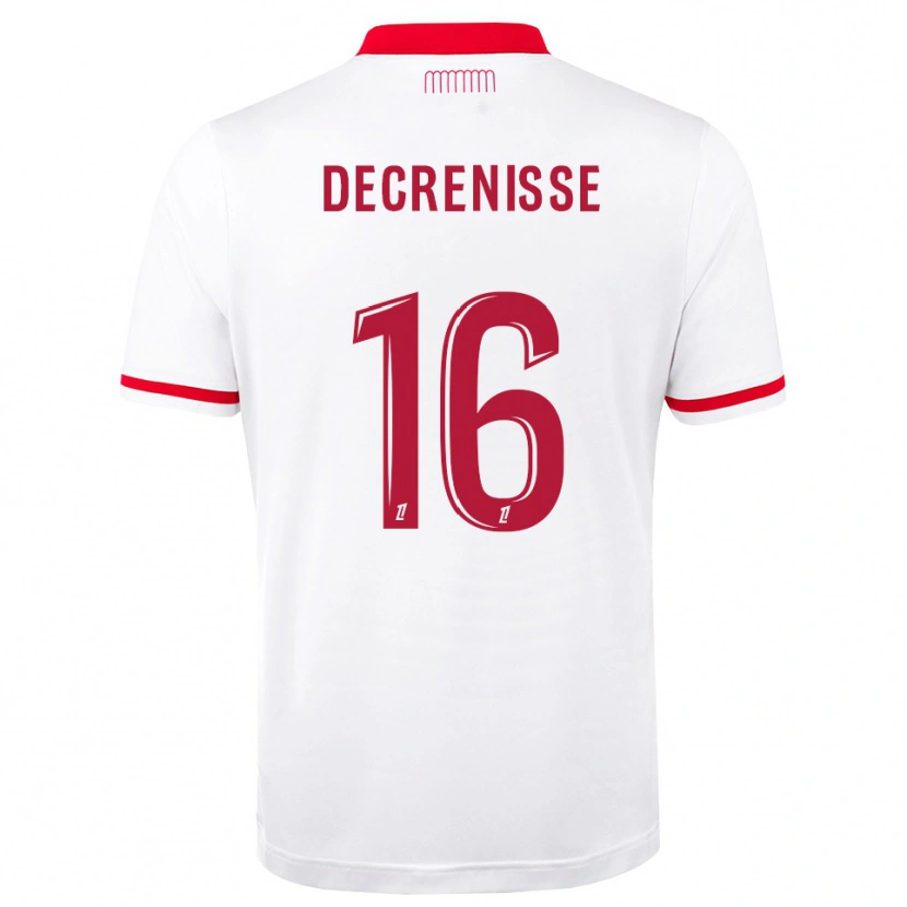 Danxen Criança Camisola Axel Decrenisse #16 Vermelho Branco Principal 2026/27 Camisa