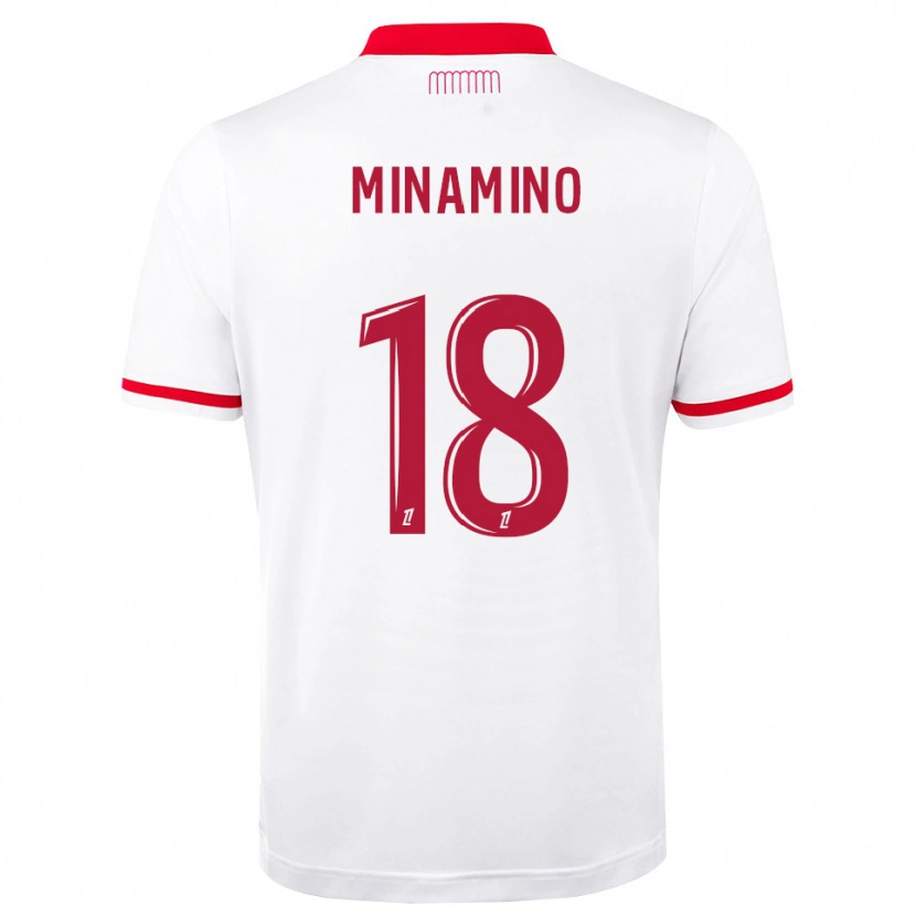 Danxen Criança Camisola Takumi Minamino #18 Vermelho Branco Principal 2026/27 Camisa