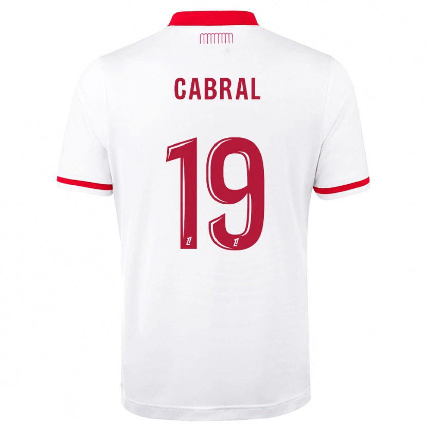Danxen Criança Camisola Pape Cabral #19 Vermelho Branco Principal 2026/27 Camisa