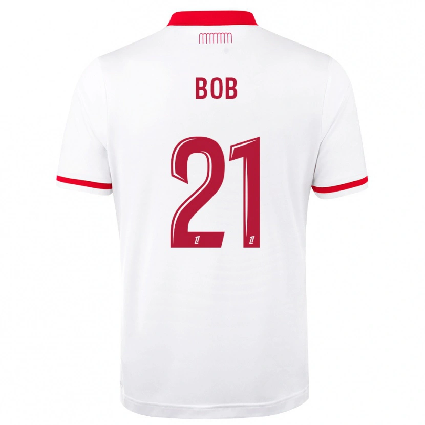 Danxen Criança Camisola Mohamed Bob #21 Vermelho Branco Principal 2026/27 Camisa