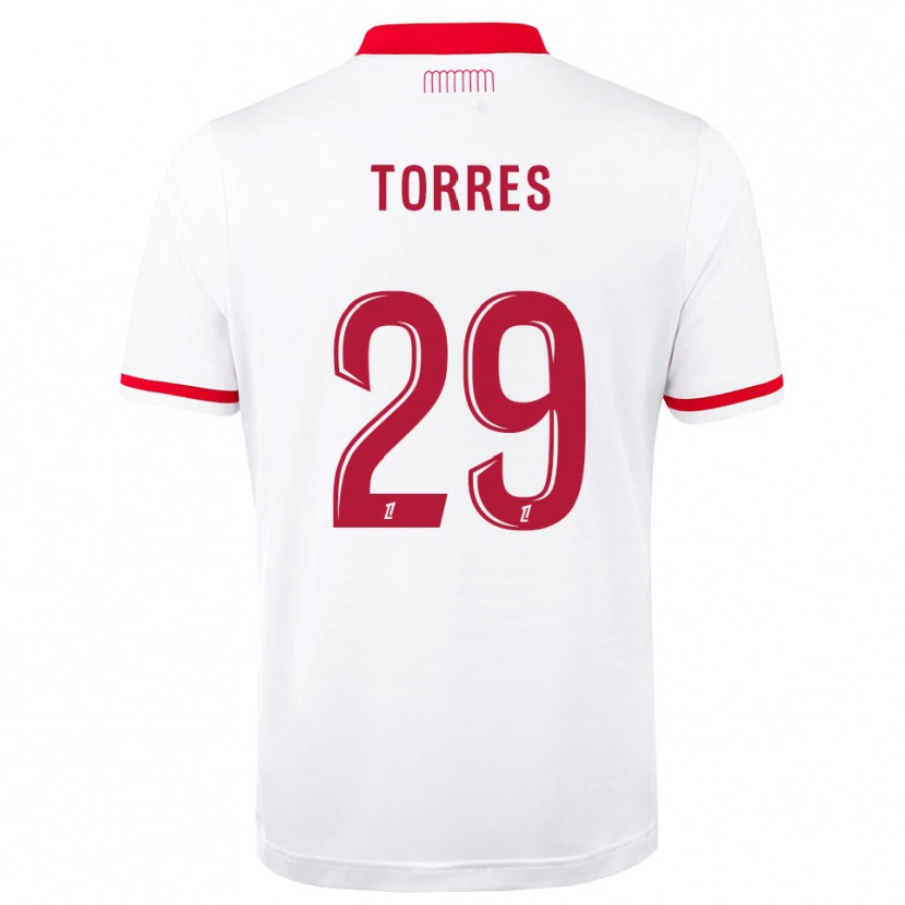 Danxen Criança Camisola Louis Torres #29 Vermelho Branco Principal 2026/27 Camisa