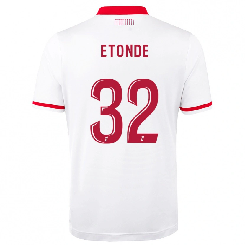 Danxen Criança Camisola Romaric Etonde #32 Vermelho Branco Principal 2026/27 Camisa