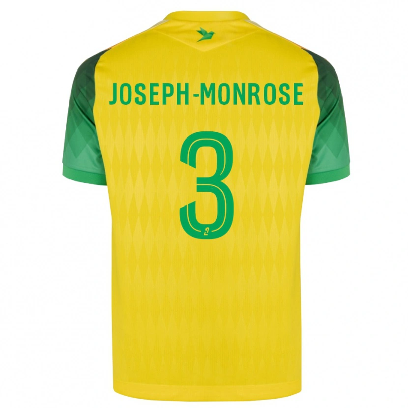 Danxen Criança Camisola Florian Joseph-Monrose #3 Amarelo Verde Vermelho Principal 2026/27 Camisa