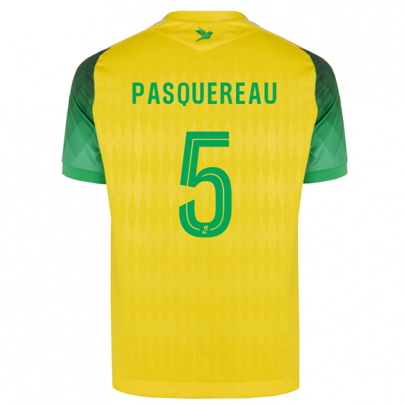 Danxen Criança Camisola Julie Pasquereau #5 Amarelo Verde Vermelho Principal 2026/27 Camisa