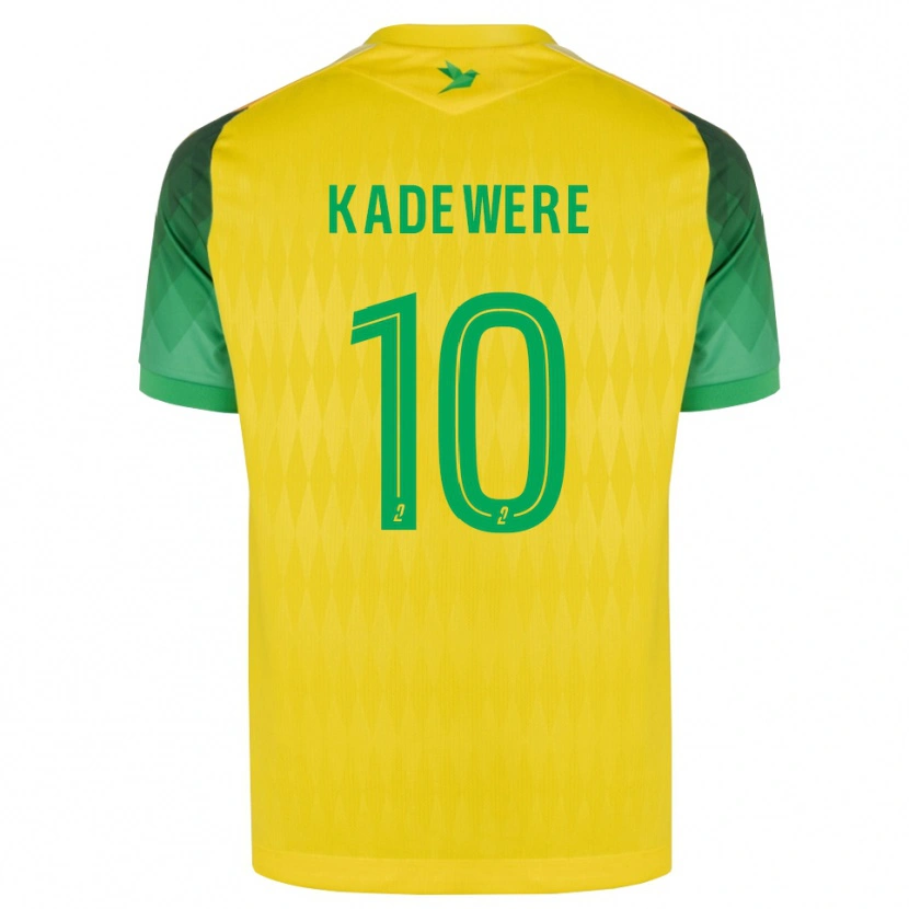 Danxen Criança Camisola Tino Kadewere #10 Amarelo Verde Vermelho Principal 2026/27 Camisa
