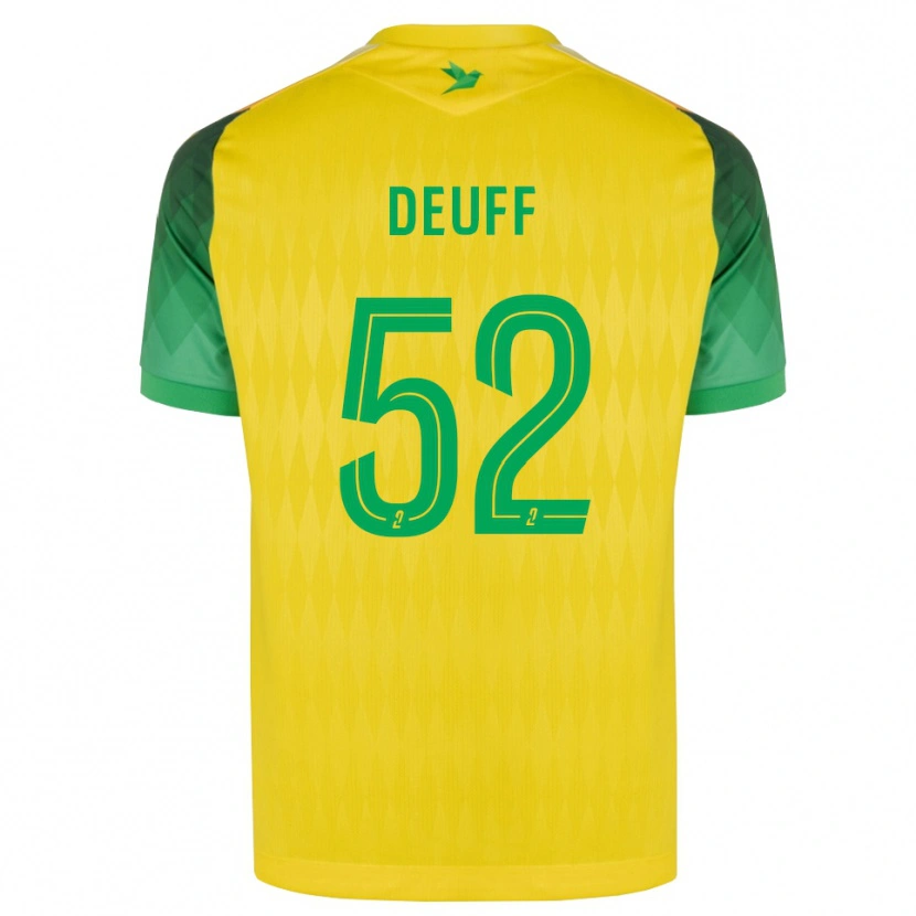 Danxen Criança Camisola Bahmed Deuff #52 Amarelo Verde Vermelho Principal 2026/27 Camisa