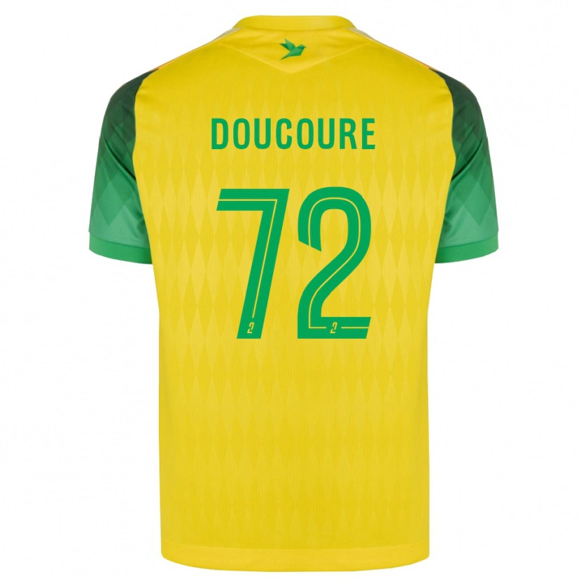 Danxen Criança Camisola Sékou Doucouré #72 Amarelo Verde Vermelho Principal 2026/27 Camisa