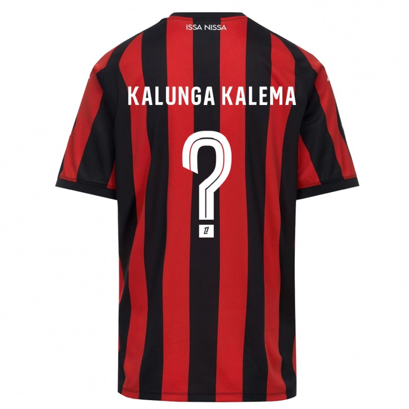 Danxen Criança Camisola Kevin Kalunga Kalema #0 Vermelho Preto Branco Principal 2026/27 Camisa