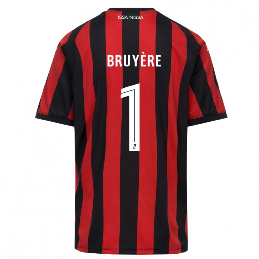 Danxen Criança Camisola Théo Bruyère #1 Vermelho Preto Branco Principal 2026/27 Camisa