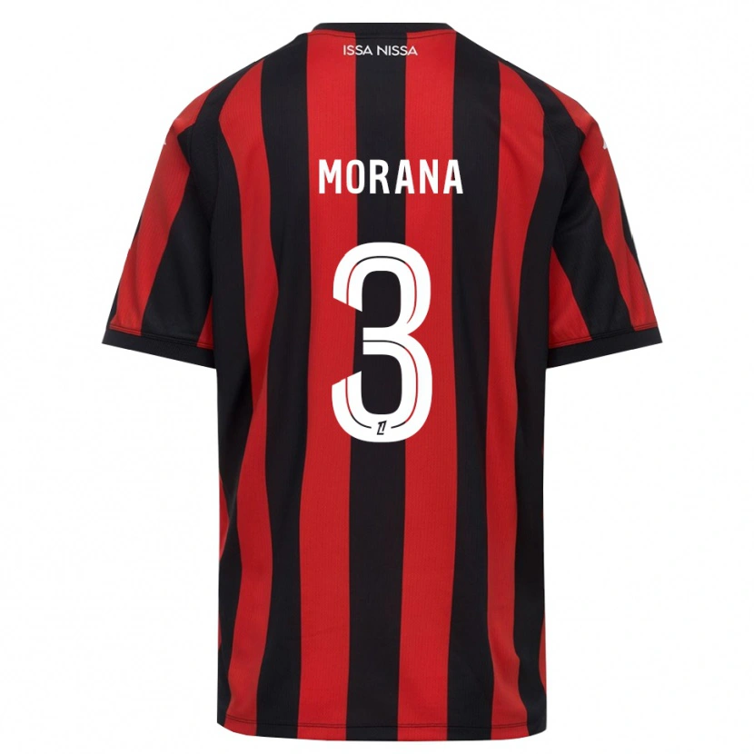 Danxen Criança Camisola Djelan Morana #3 Vermelho Preto Branco Principal 2026/27 Camisa