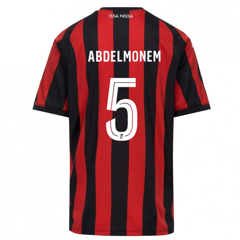 Danxen Criança Camisola Mohamed Abdelmonem #5 Vermelho Preto Branco Principal 2026/27 Camisa