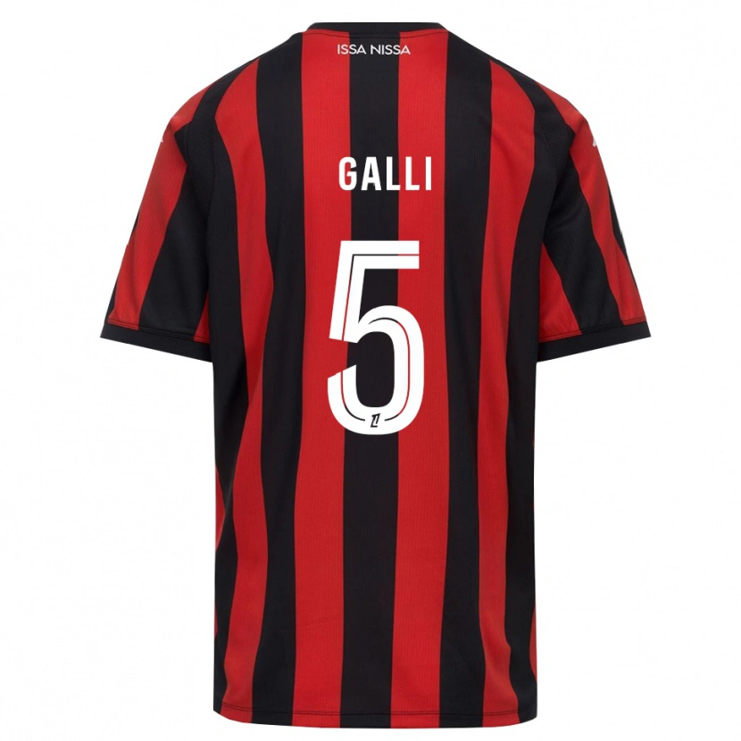 Danxen Criança Camisola Clara Galli #5 Vermelho Preto Branco Principal 2026/27 Camisa