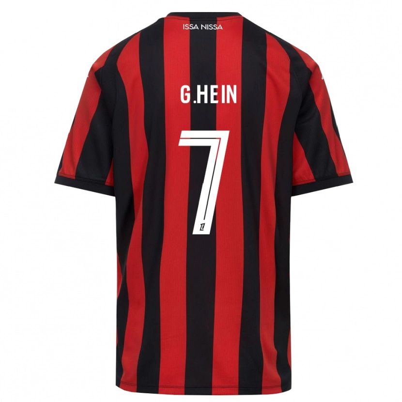 Danxen Criança Camisola Gauthier Hein #7 Vermelho Preto Branco Principal 2026/27 Camisa