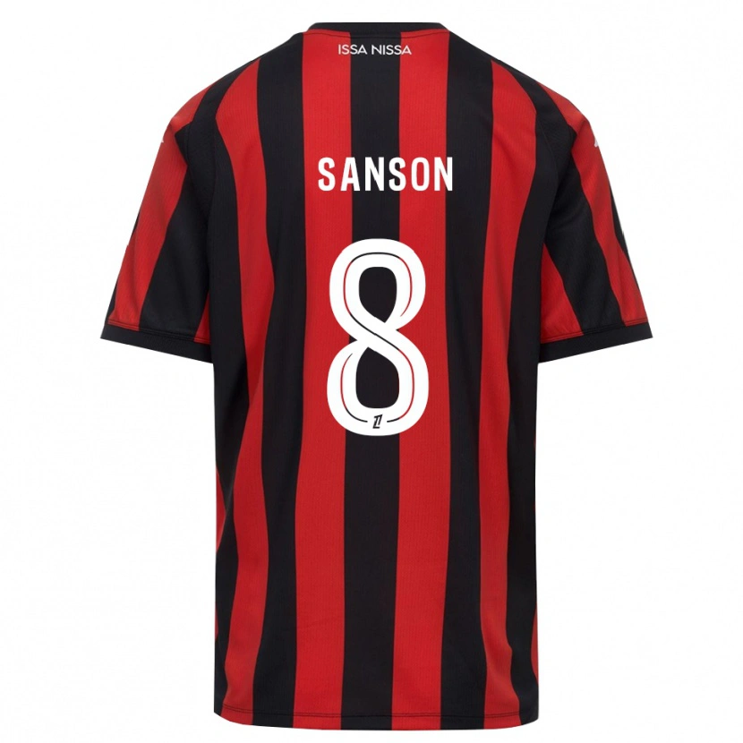 Danxen Criança Camisola Morgan Sanson #8 Vermelho Preto Branco Principal 2026/27 Camisa