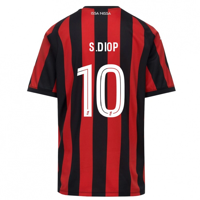Danxen Criança Camisola Sofiane Diop #10 Vermelho Preto Branco Principal 2026/27 Camisa