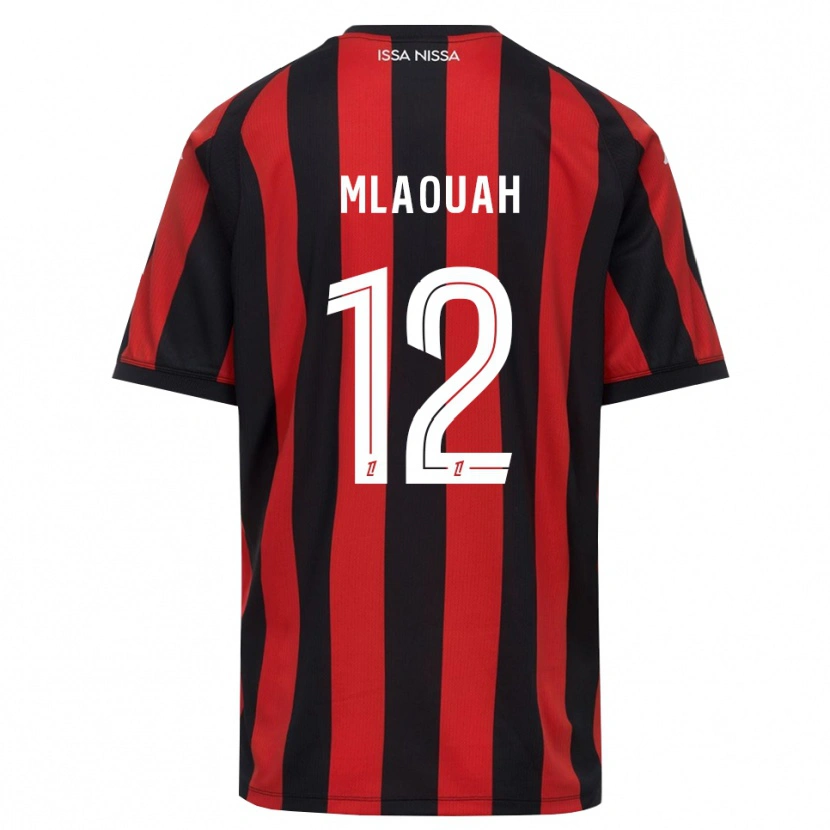 Danxen Criança Camisola Sofiane Mlaouah #12 Vermelho Preto Branco Principal 2026/27 Camisa