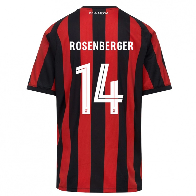 Danxen Criança Camisola Léa Rosenberger #14 Vermelho Preto Branco Principal 2026/27 Camisa