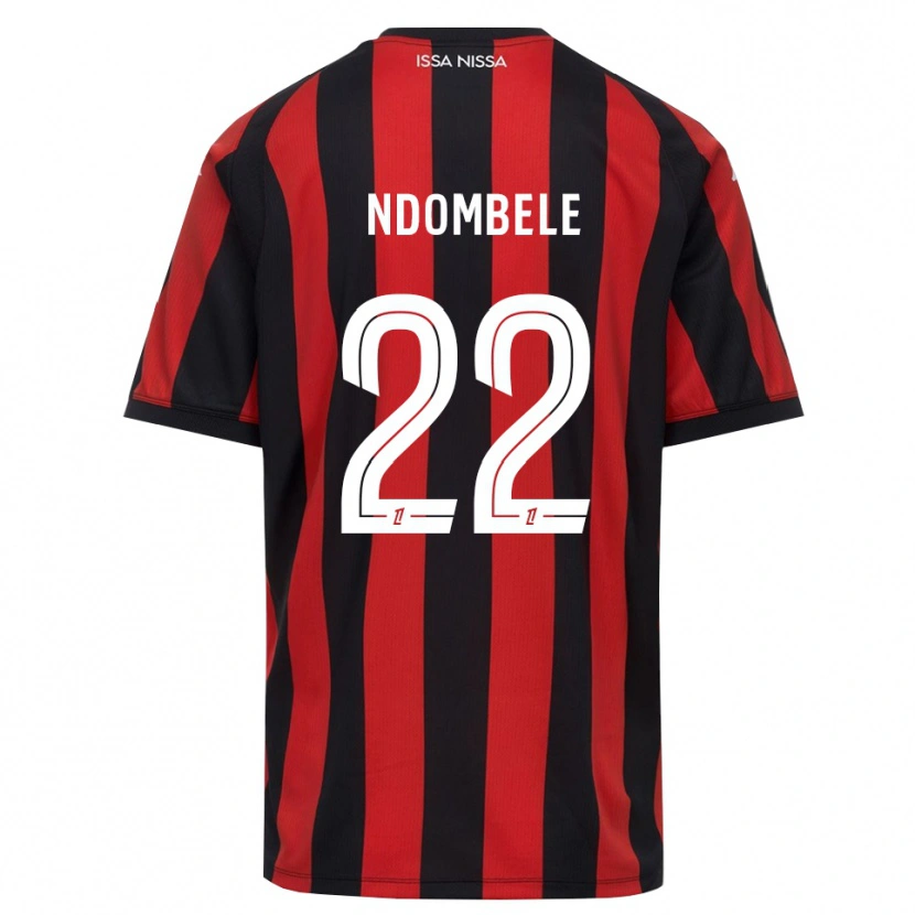 Danxen Criança Camisola Tanguy Ndombele #22 Vermelho Preto Branco Principal 2026/27 Camisa