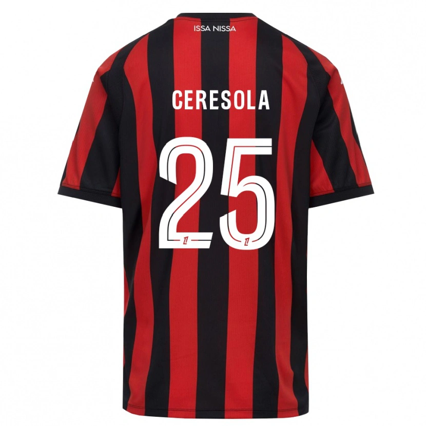 Danxen Criança Camisola Manon Ceresola #25 Vermelho Preto Branco Principal 2026/27 Camisa